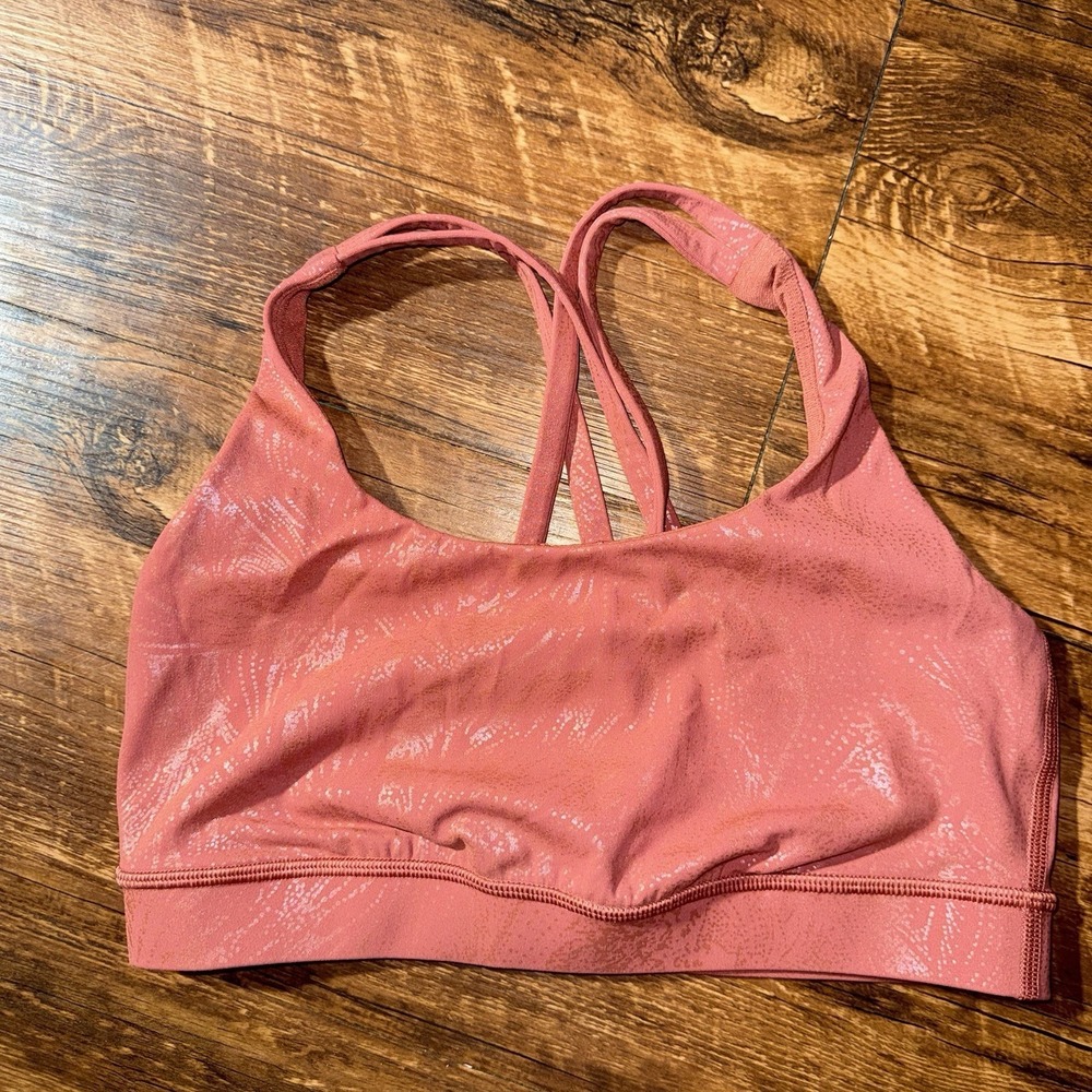 Lululemon Red Energy Athletic Sports Bra Women's Size 6